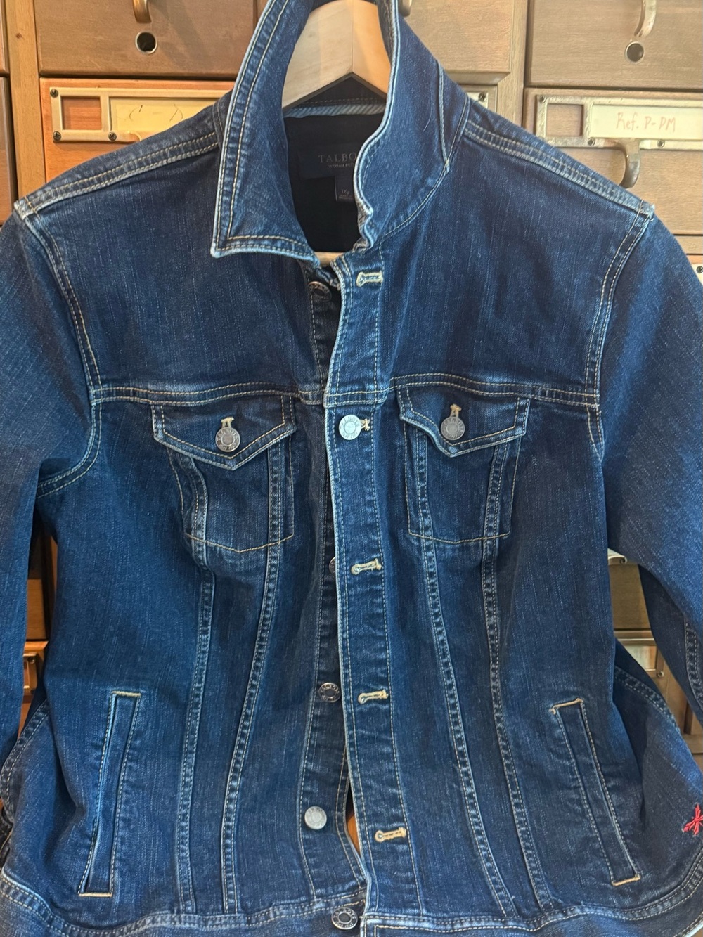 Women’s 1X Petite Dark Blue Denim Jacket - Talbots